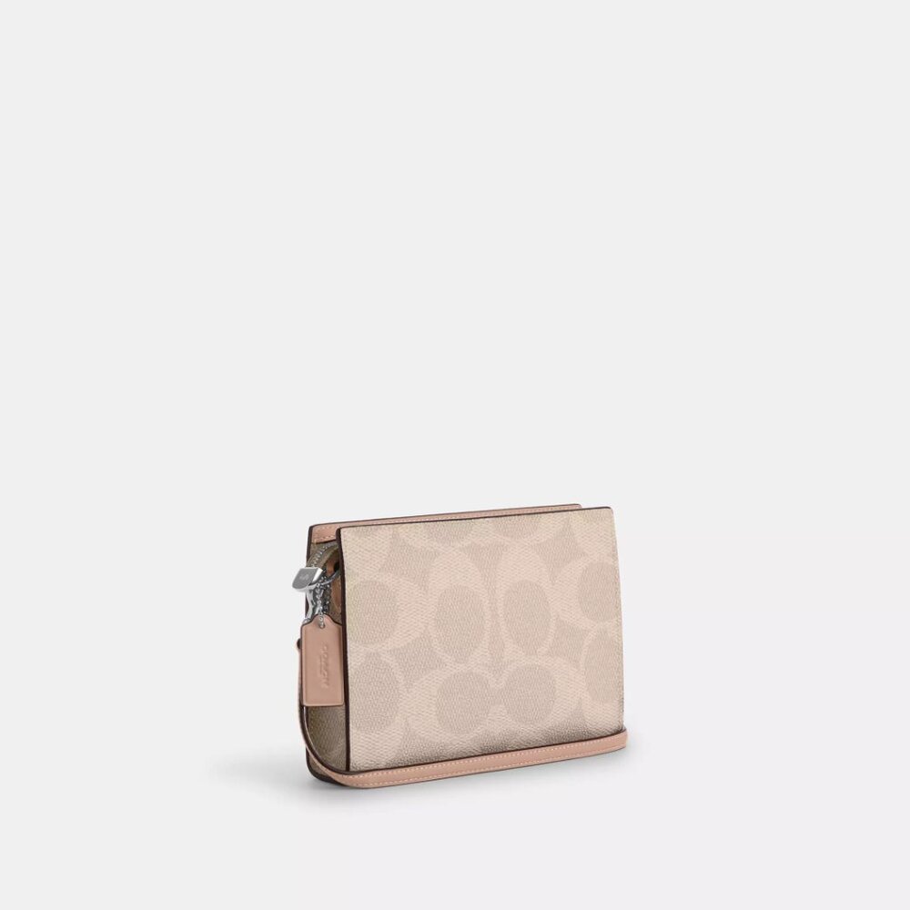 Coach Beige Signature Crossbody Bag - Picture 2 of 7